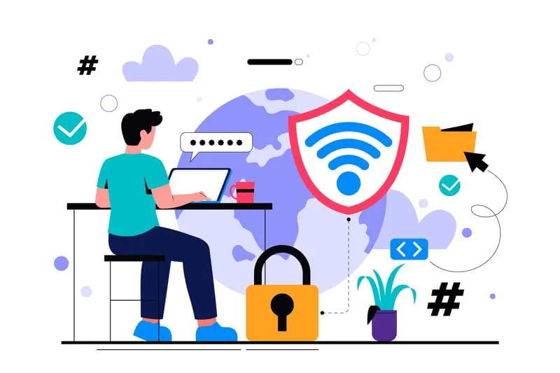 Icône Réseaux Wifi sécurisés et gestion simplifiée